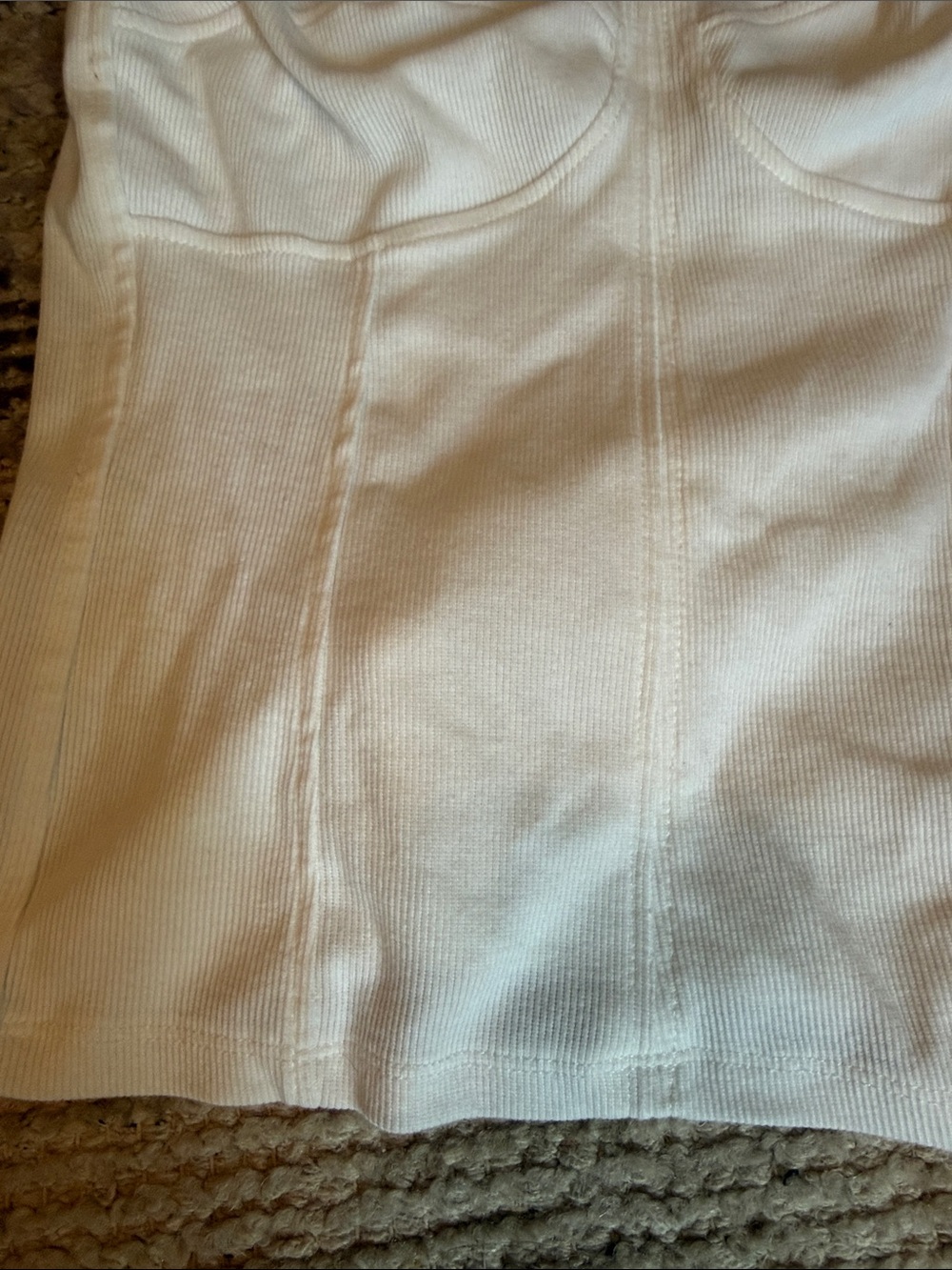 Universal Thread White Ribbed Bust-Seam Cami - Picture 7 of 12